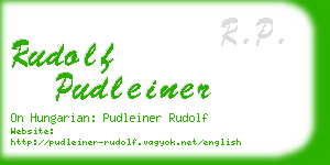 rudolf pudleiner business card